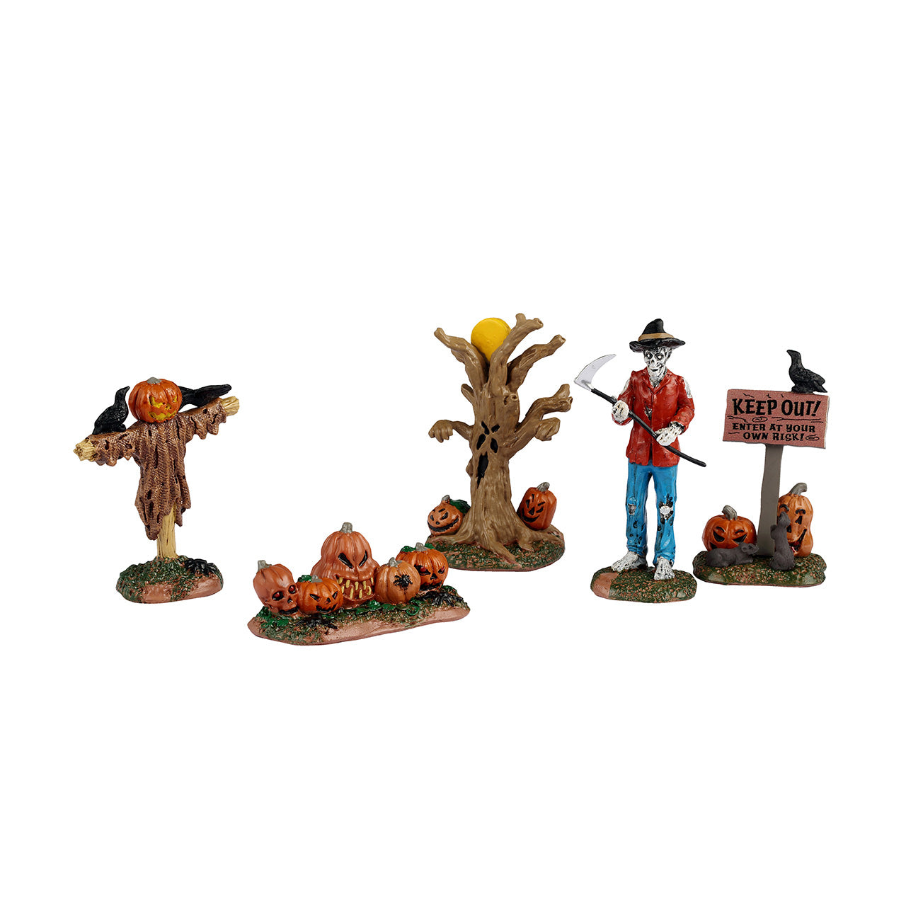 LEMAX Creepy Pumpkin Patch, set of 5 #52513 # 52513