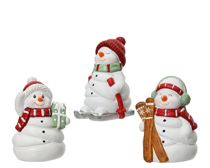 5" Snowman Figurine, 3 Assorted # 530948