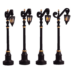 LEMAX Colonial Street Lamp, set of 4, Battery Operated (4.5V) #54313