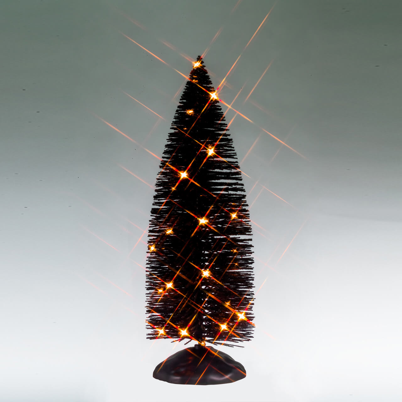 LEMAX Black Bristle Tree With Orange Lights, Battery-Operated(4 #54518 # 54518
