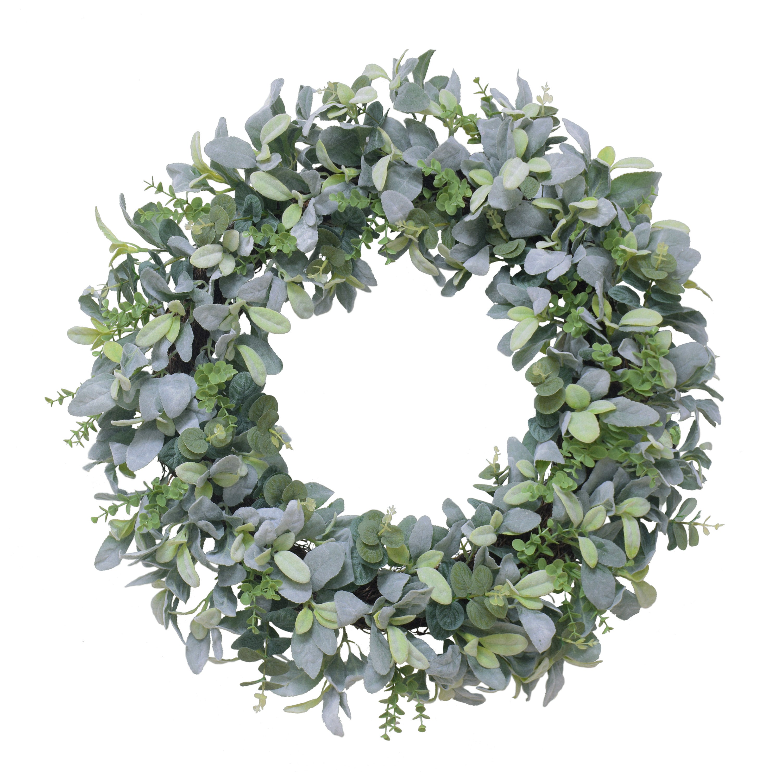 Puleo International 28" Artificial Lambs Ear Wreath 1522A-W28