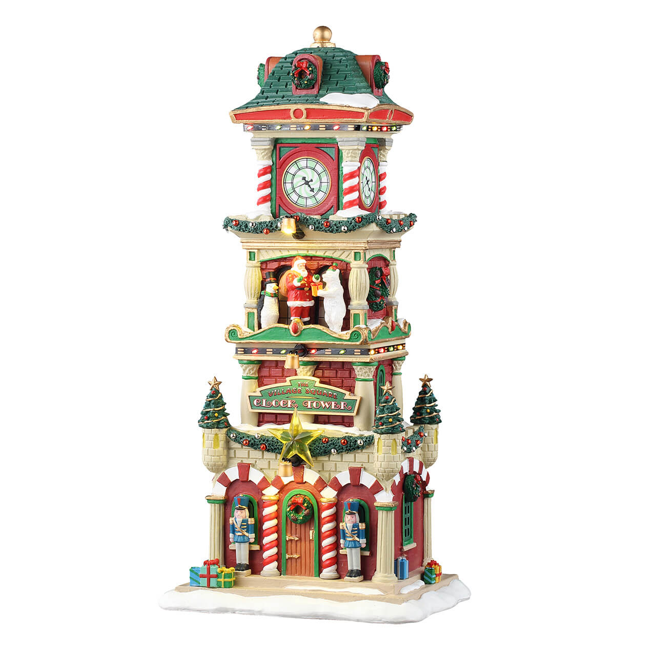 LEMAX The Village Square Clock Tower, Battery-Operated(4.5V) #55320 # 55320
