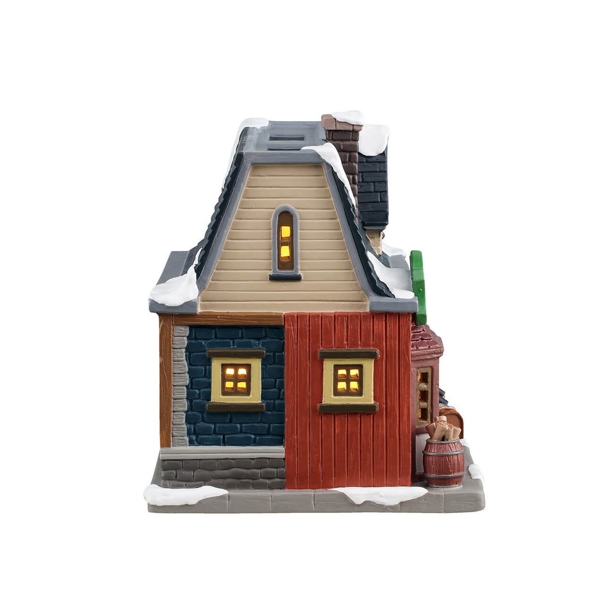 Lemax Leo's Leatherworks & Repairs Lighted Building #55328