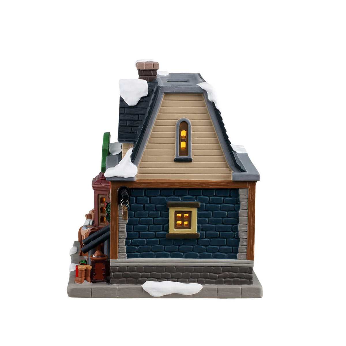 Lemax Leo's Leatherworks & Repairs Lighted Building #55328