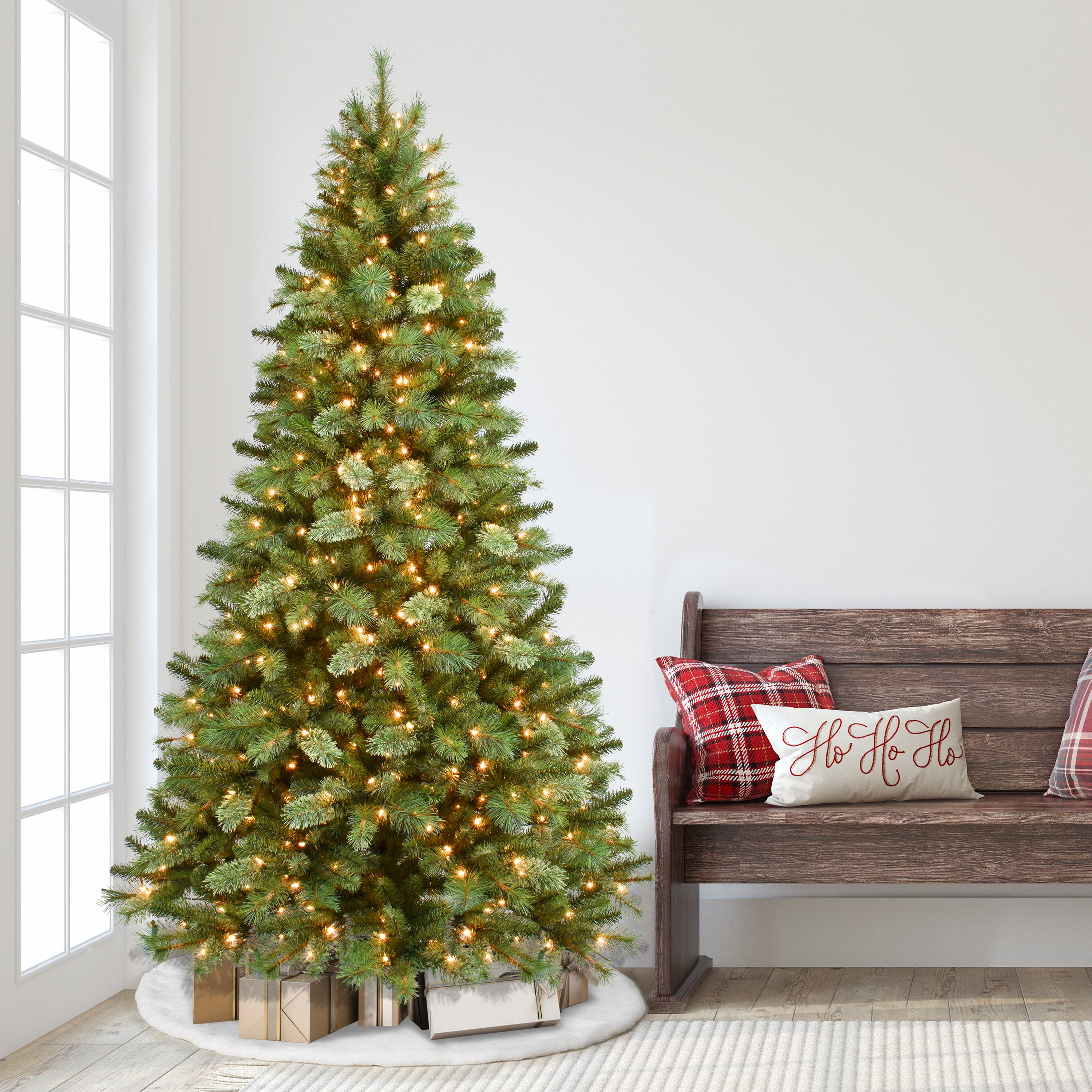 7.5ft Pre-Lit Teton Pine Christmas Tree