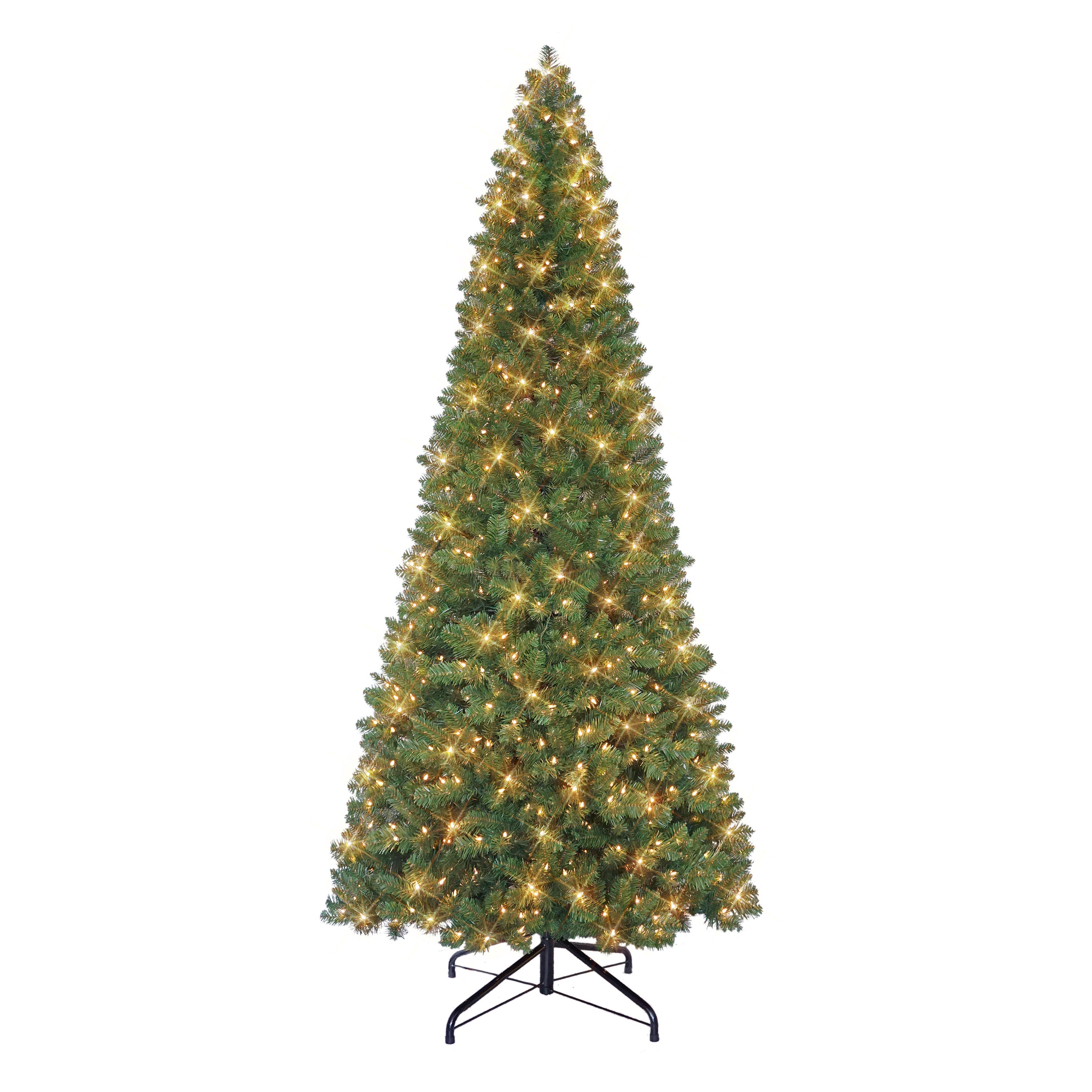 9 ft Pre-lit Virginia Pine Tree 1588 Tips 700 UL Clear Lights Metal Stand 0998A-T90C7