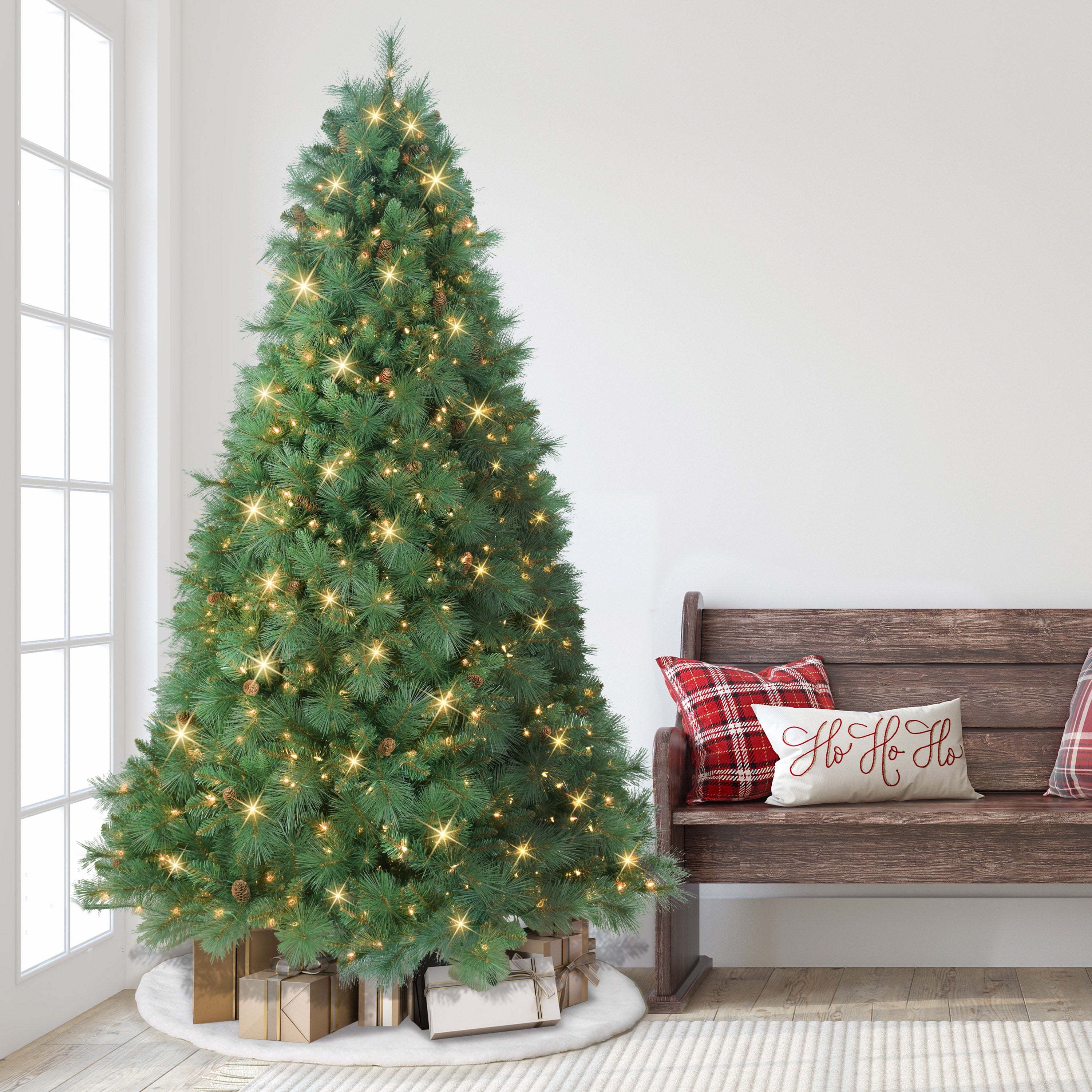 7.5ft Pre-Lit Christmas Tradition Pine Tree
