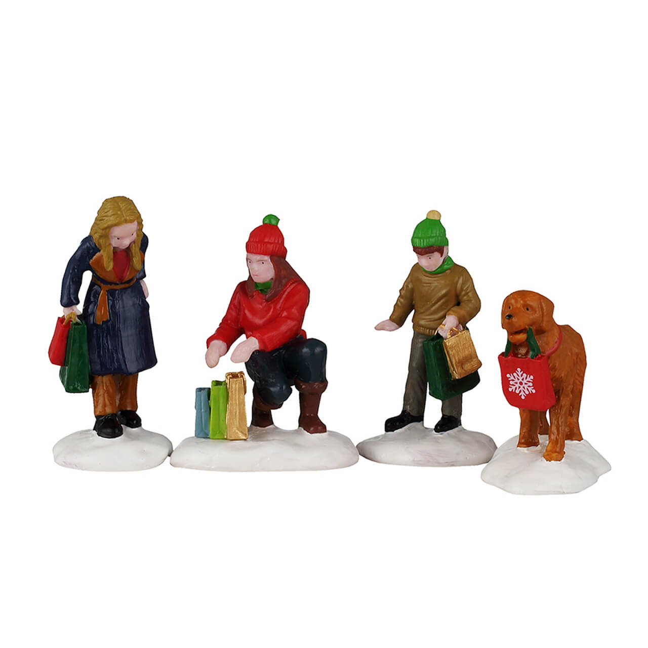 LEMAX Festive Holiday Shoppers, set of 4 #62635