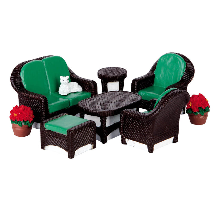 LEMAX Wicker Lawn Set, set of 8 #64077