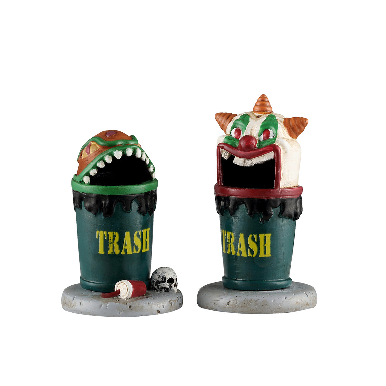 LEMAX Terrifying Trash Cans, set of 2 #64619