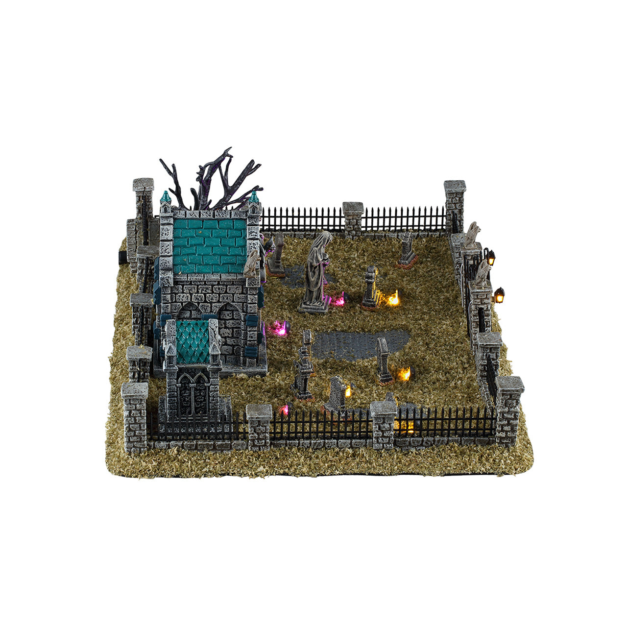 LEMAX Misty Crypt Graveyard, set of 15, with 4.5V 100mA Adaptor #64633