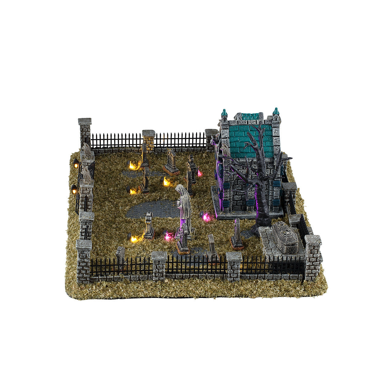 LEMAX Misty Crypt Graveyard, set of 15, with 4.5V 100mA Adaptor #64633