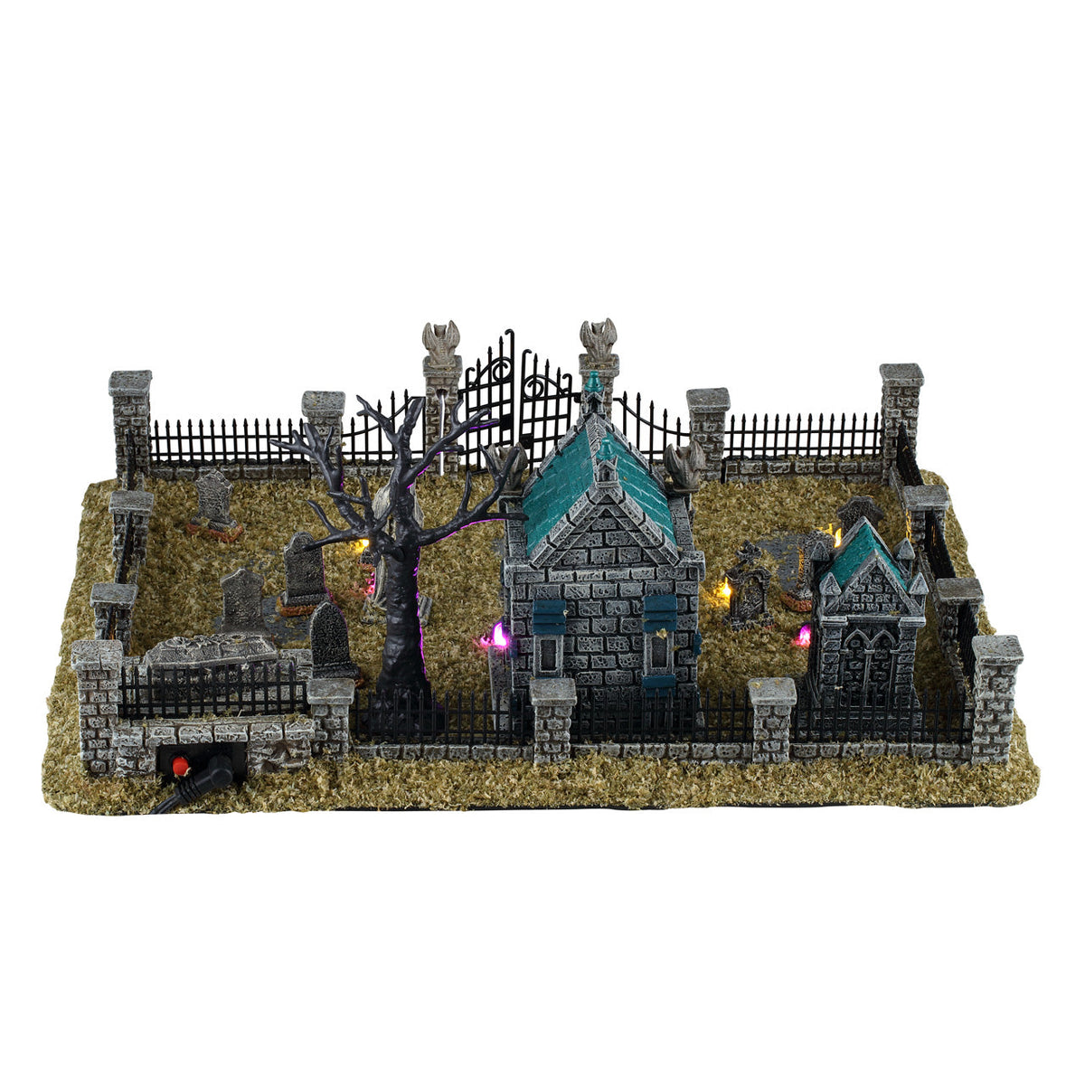 LEMAX Misty Crypt Graveyard, set of 15, with 4.5V 100mA Adaptor #64633