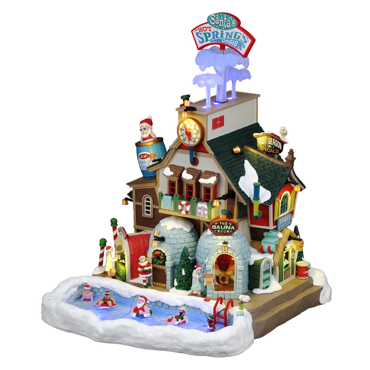LEMAX Santa's Hot Springs Oasis, with 4.5V Adaptor #65522