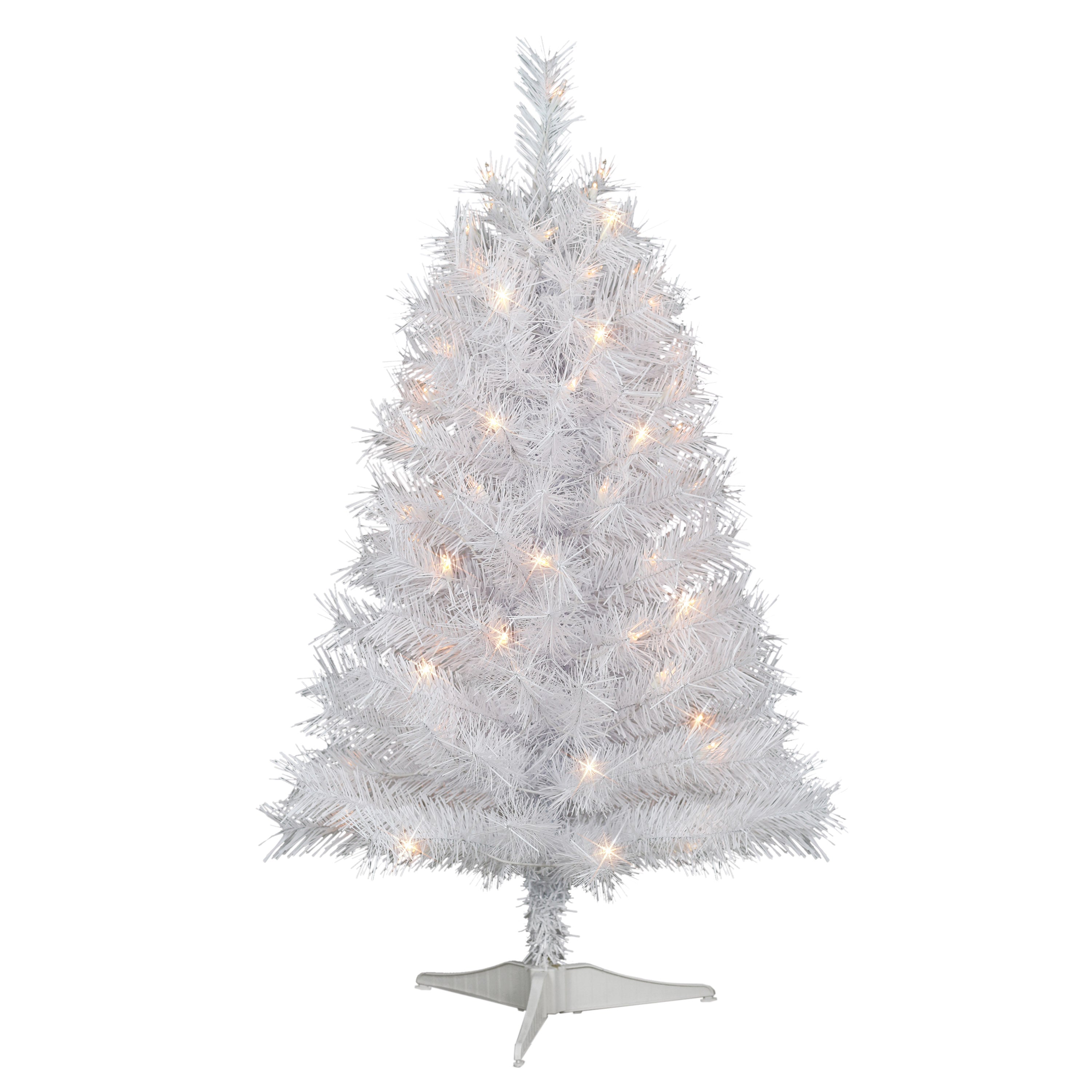 3 ft Pre-Lit White Snow Ridge Aritificial Fir Tree SRF-30C07A-WH