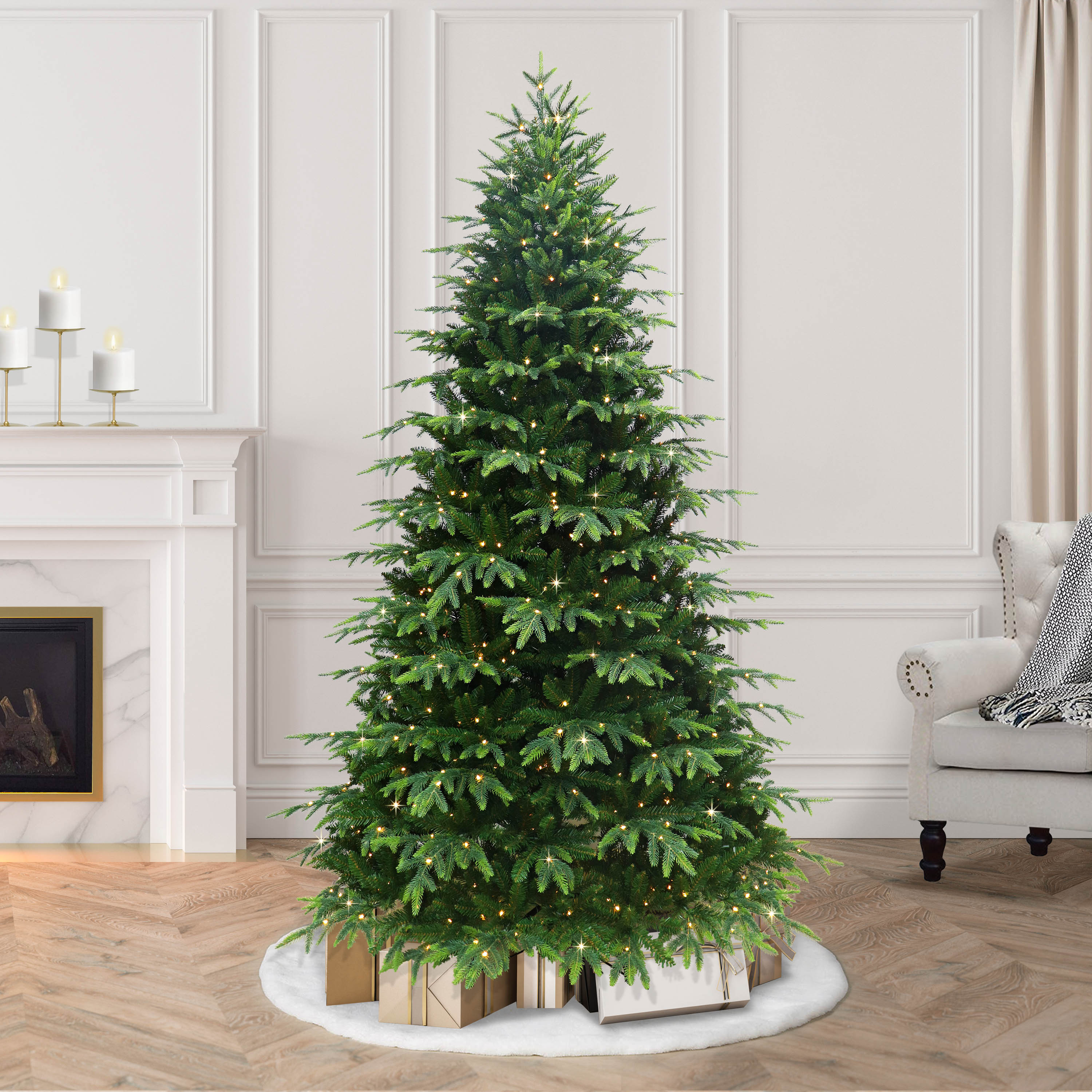 7.5ft Pre-Lit Rutland Spruce Christmas Tree
