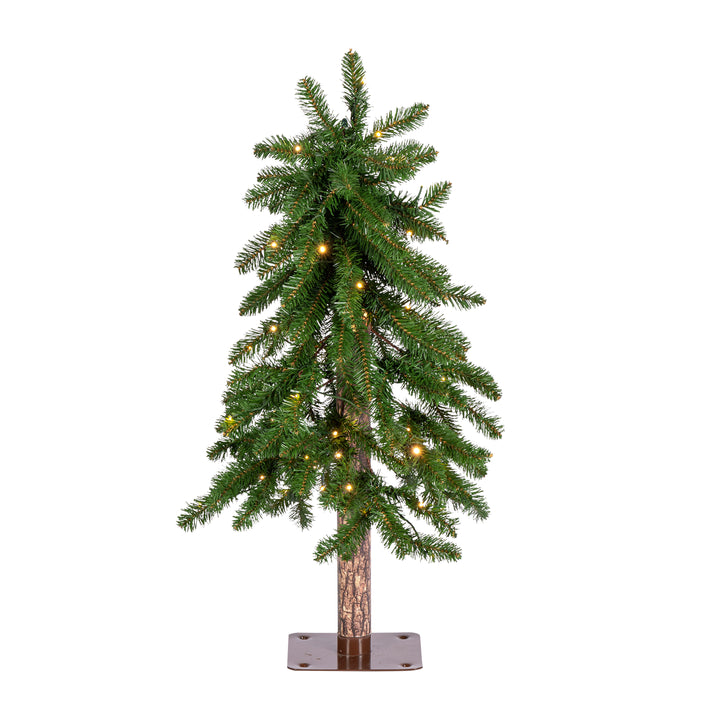 Sterling Delightful 3 Foot Prelit Alpine Tree with Dual Color LED Lights