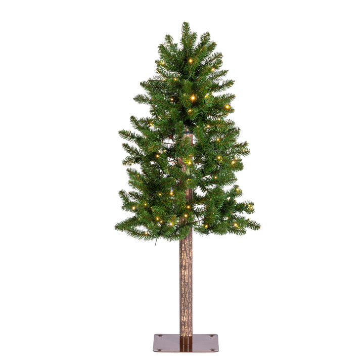 Sterling Charming 4 Foot Prelit Alpine Tree with Dual Color LED Lights