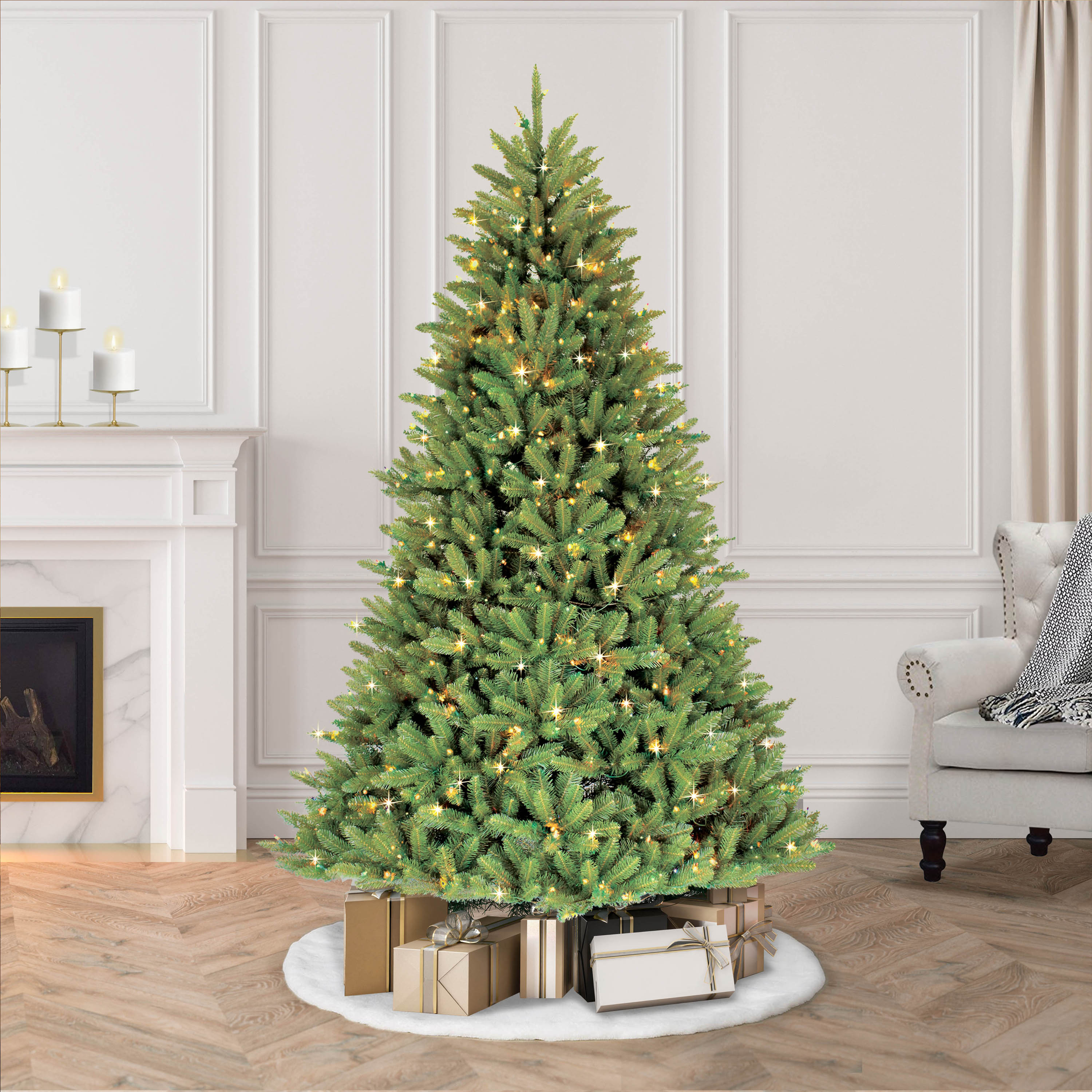 6.5ft Pre-Lit Fraser Fir Christmas Tree
