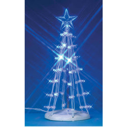 LEMAX Lighted Silhouette Tree(Blue), M, Battery Operated (4.5V) #74658