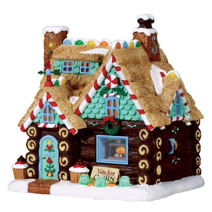 LEMAX Yule Log Cabin, Battery Operated (4.5V) #75178