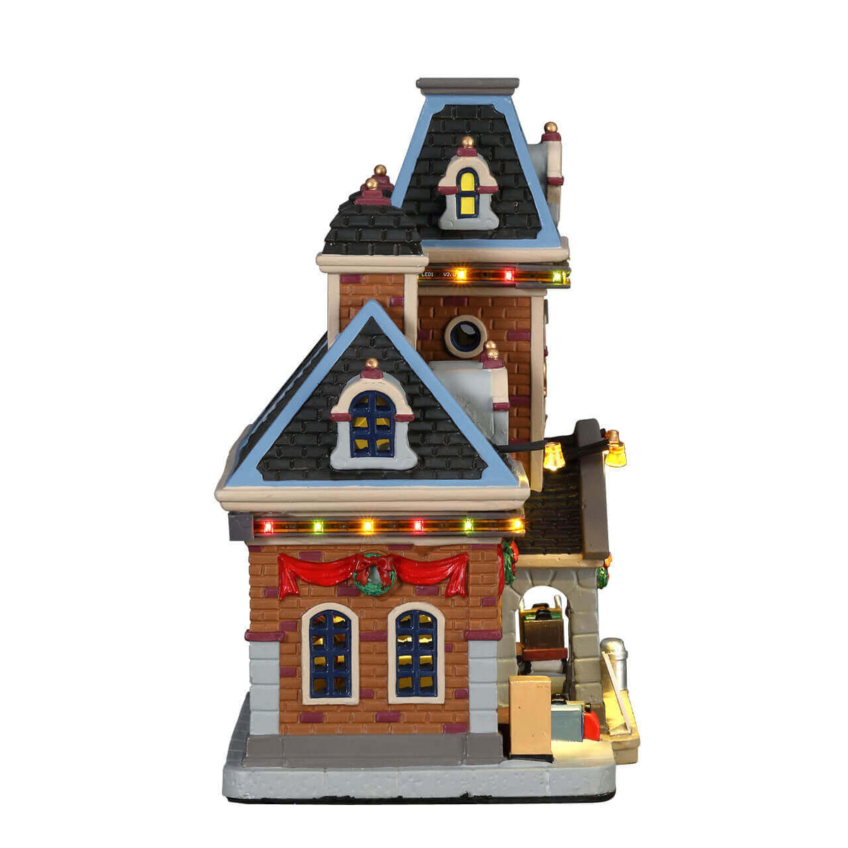 Lemax Main Terminal Train Station Lighted Building with 4.5V Adaptor #75194