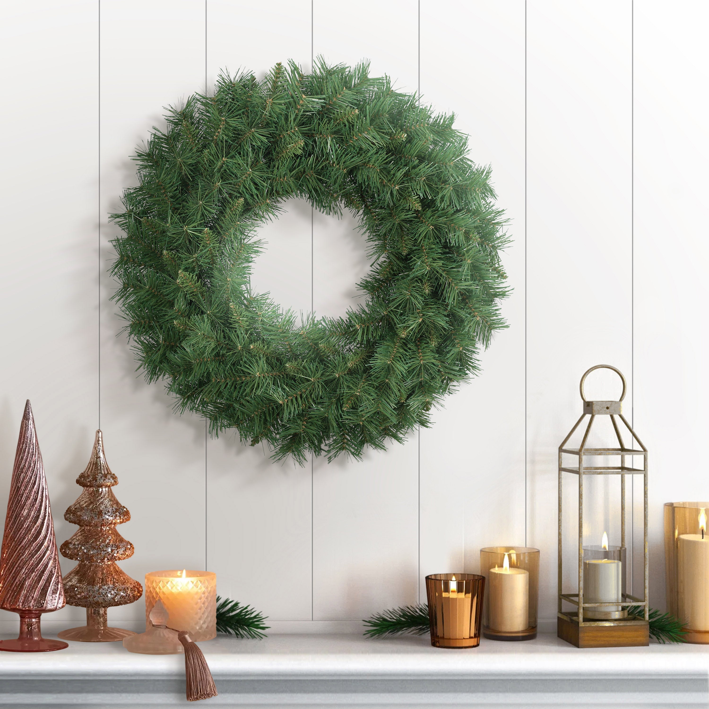 24" Round Valley Pine Wreath