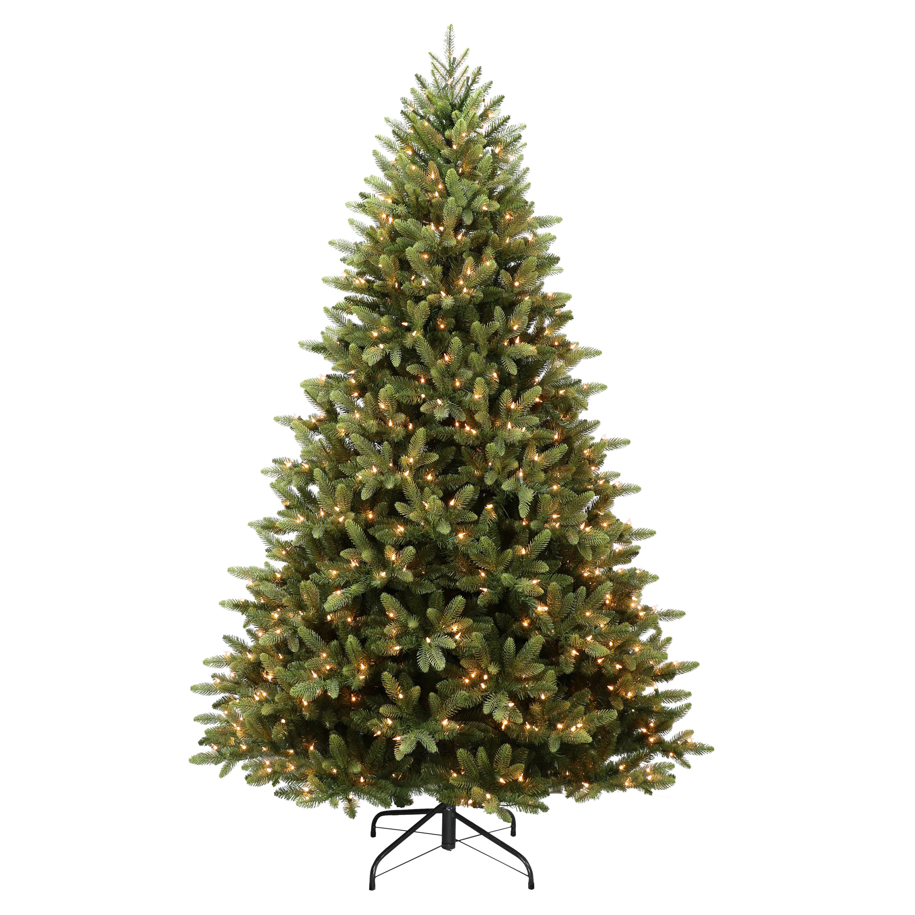 6.5 ft Pre-lit Westford Spruce Artificial Christmas Tree with 500 UL Clear Lights Metal Stand Green WFA-65C5