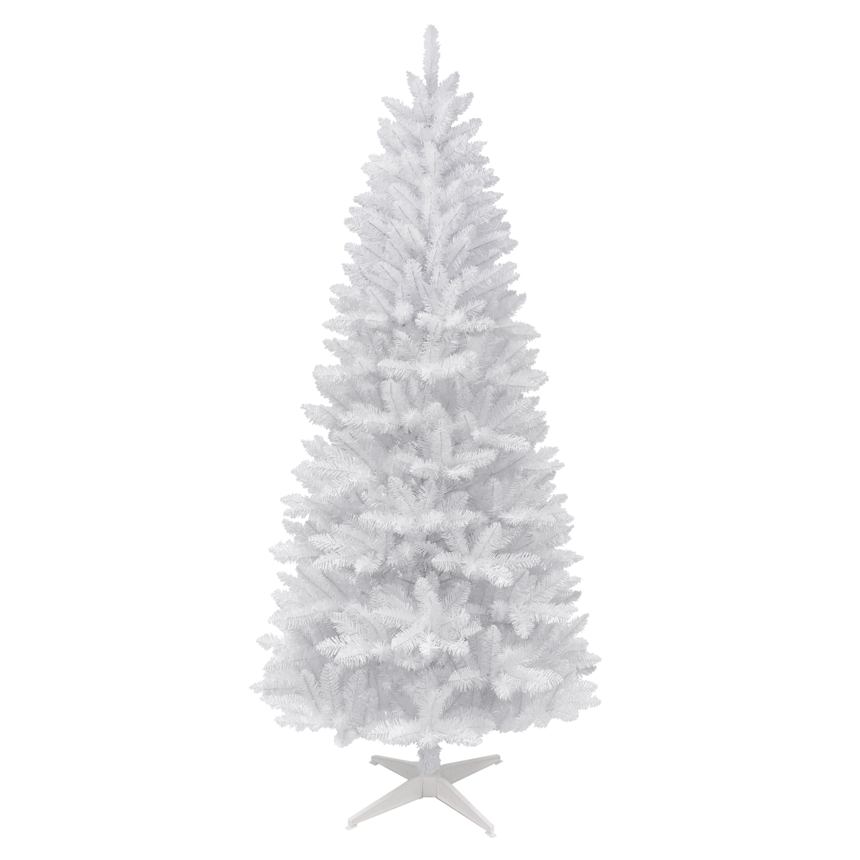 7 ft Unlit White Carson Artificial Pine Tree WH-CPA-70