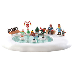 LEMAX Gingerbread Skating Pond, Battery Operated (4.5V) #84352