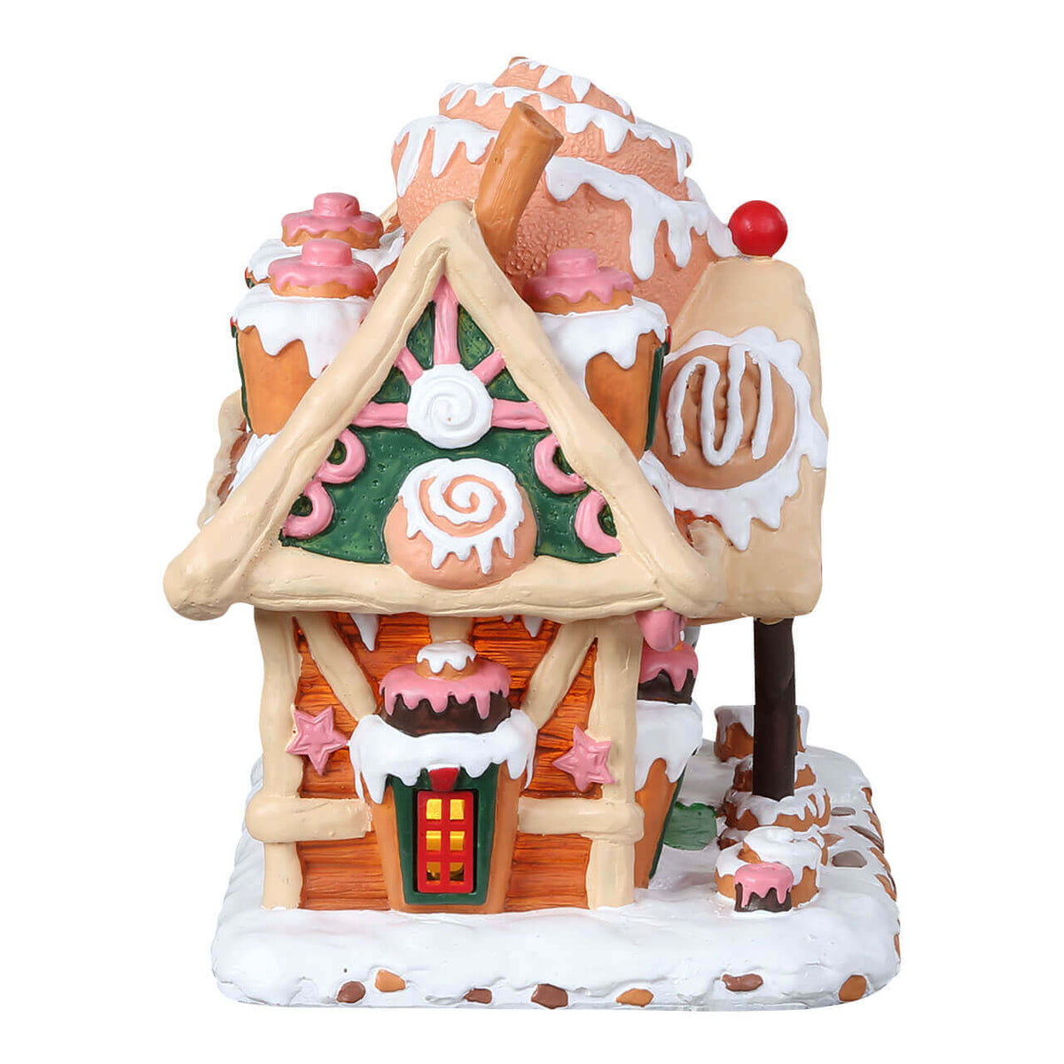 Lemax Cinna-Swirl Cabin Lighted Building Battery-Operated #85383