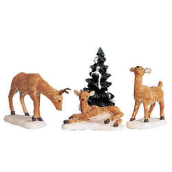 LEMAX Dad and Fawns, set of 4 #92299