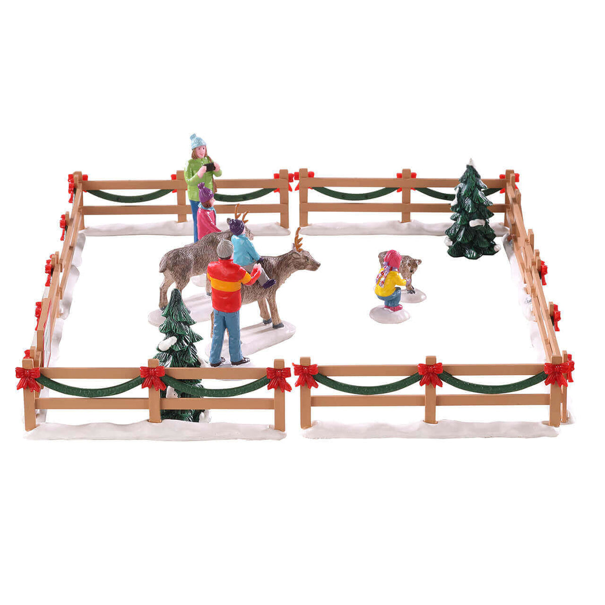 Lemax Reindeer Petting Zoo Table Accent Set of 17 #93434