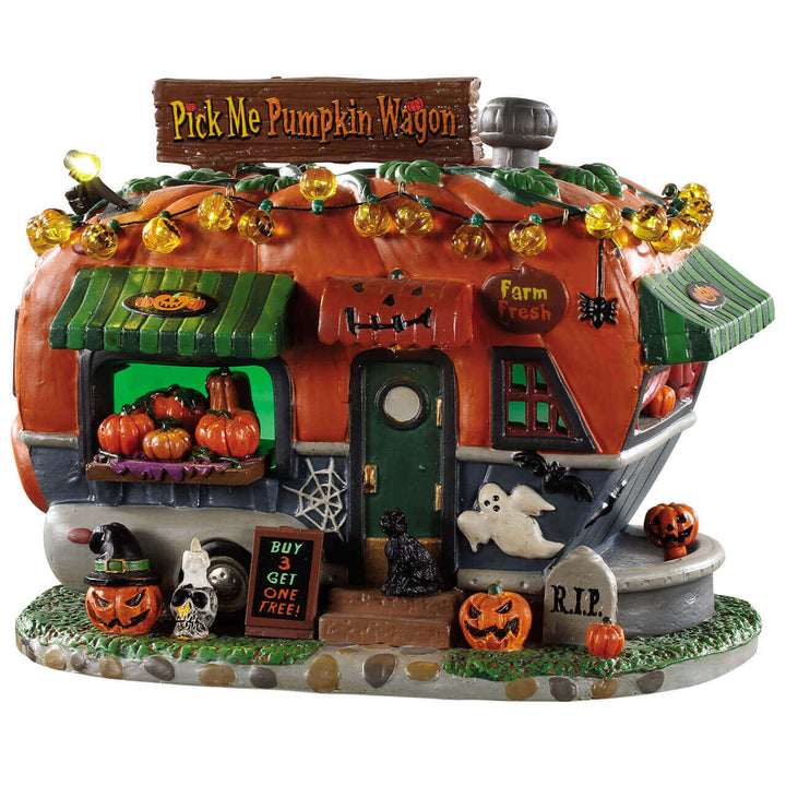 LEMAX Pick Me Pumpkin Wagon, Battery Operated (4.5V) #95444