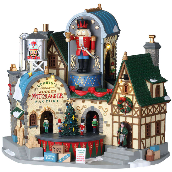 LEMAX Ludwig’s Wooden Nutcracker Factory, with 4.5V Adaptor #95463