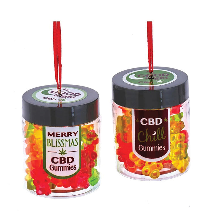 2.4" Gummies Jar Ornament, 2 Assorted