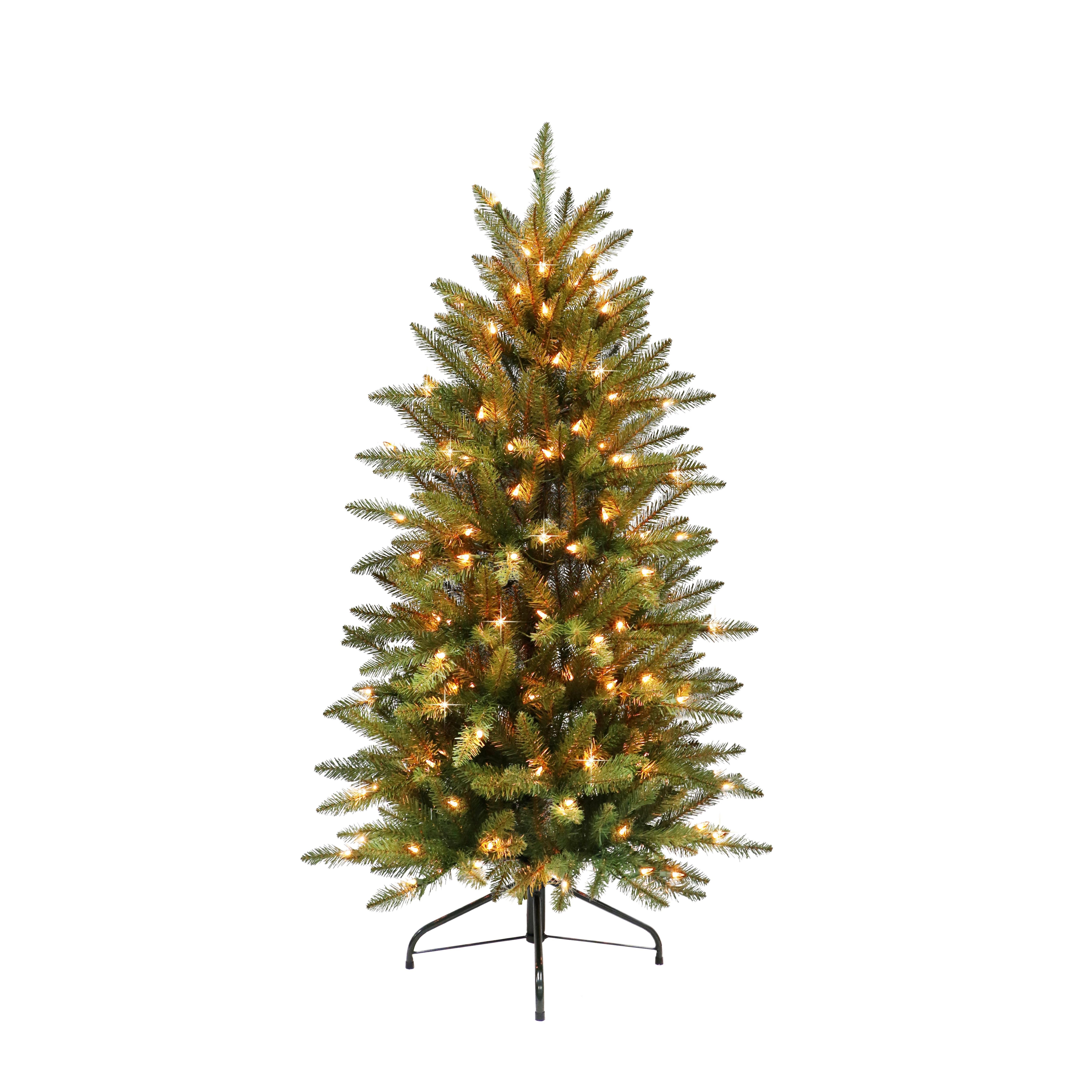 4.5ft Pre-Lit Slim Fraser Fir Christmas Tree