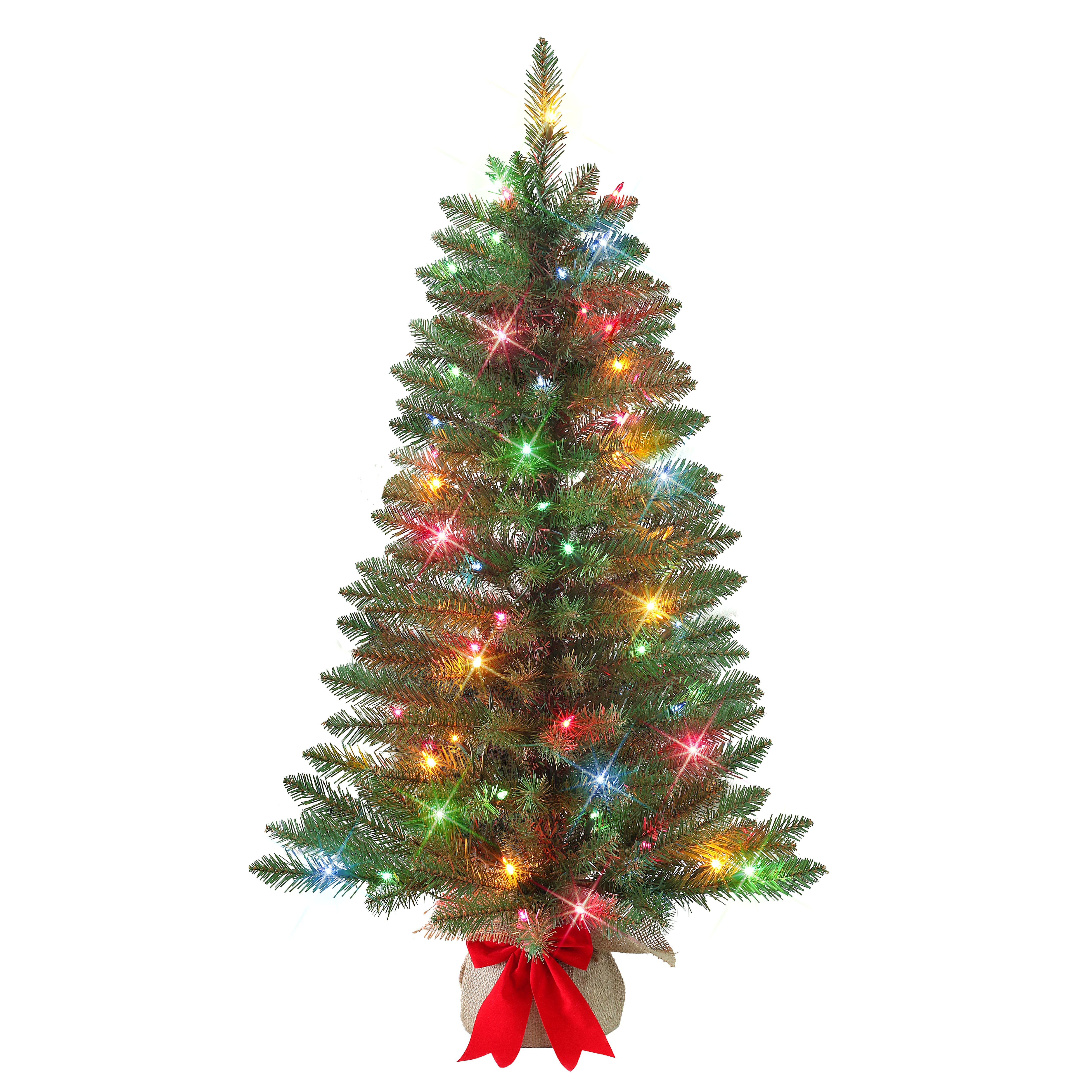 3ft Pre-Lit Fraser Fir Tree Multi Lights