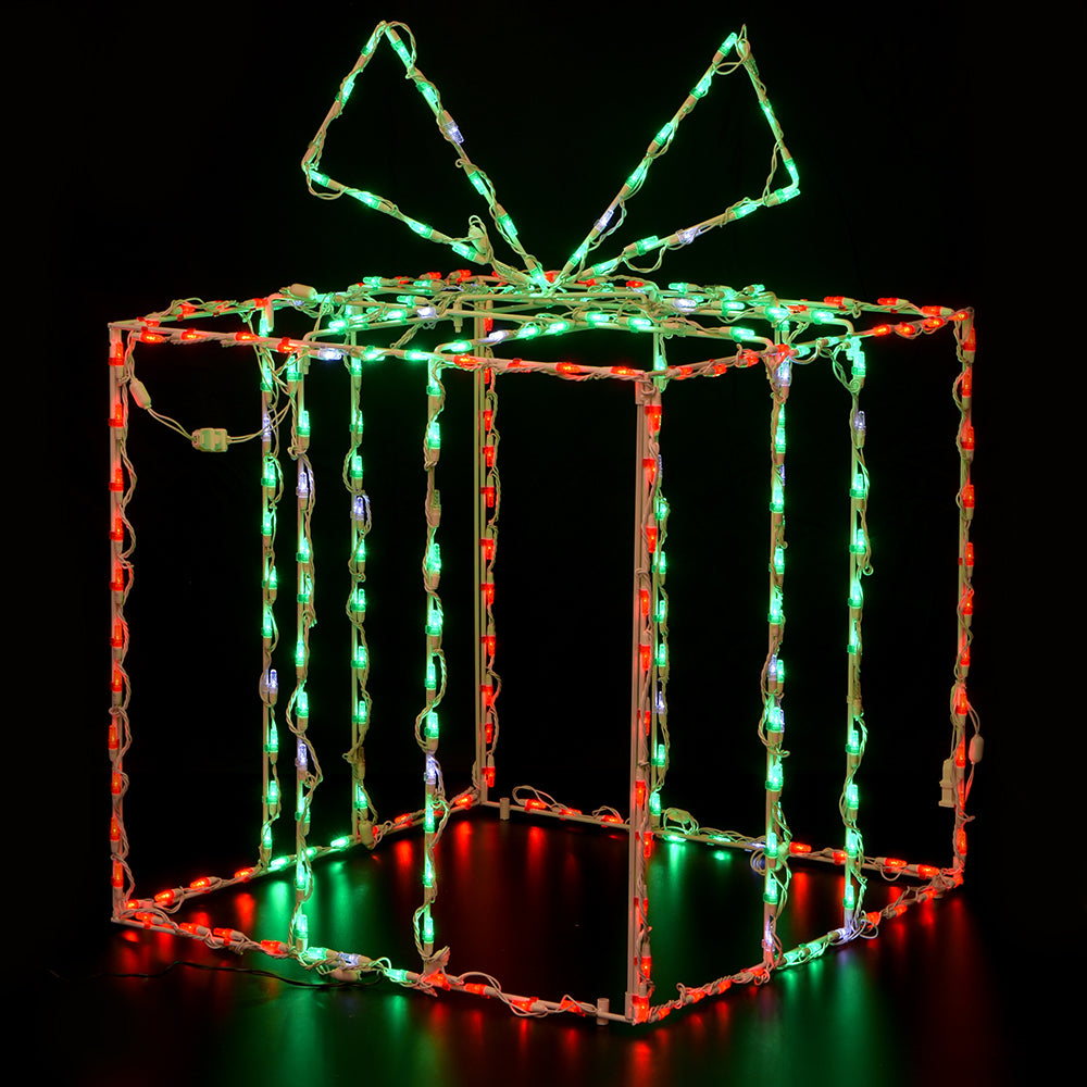 Brite Ideas 41" Large 3D Gift Box Twinkling LED Display GB3DLG