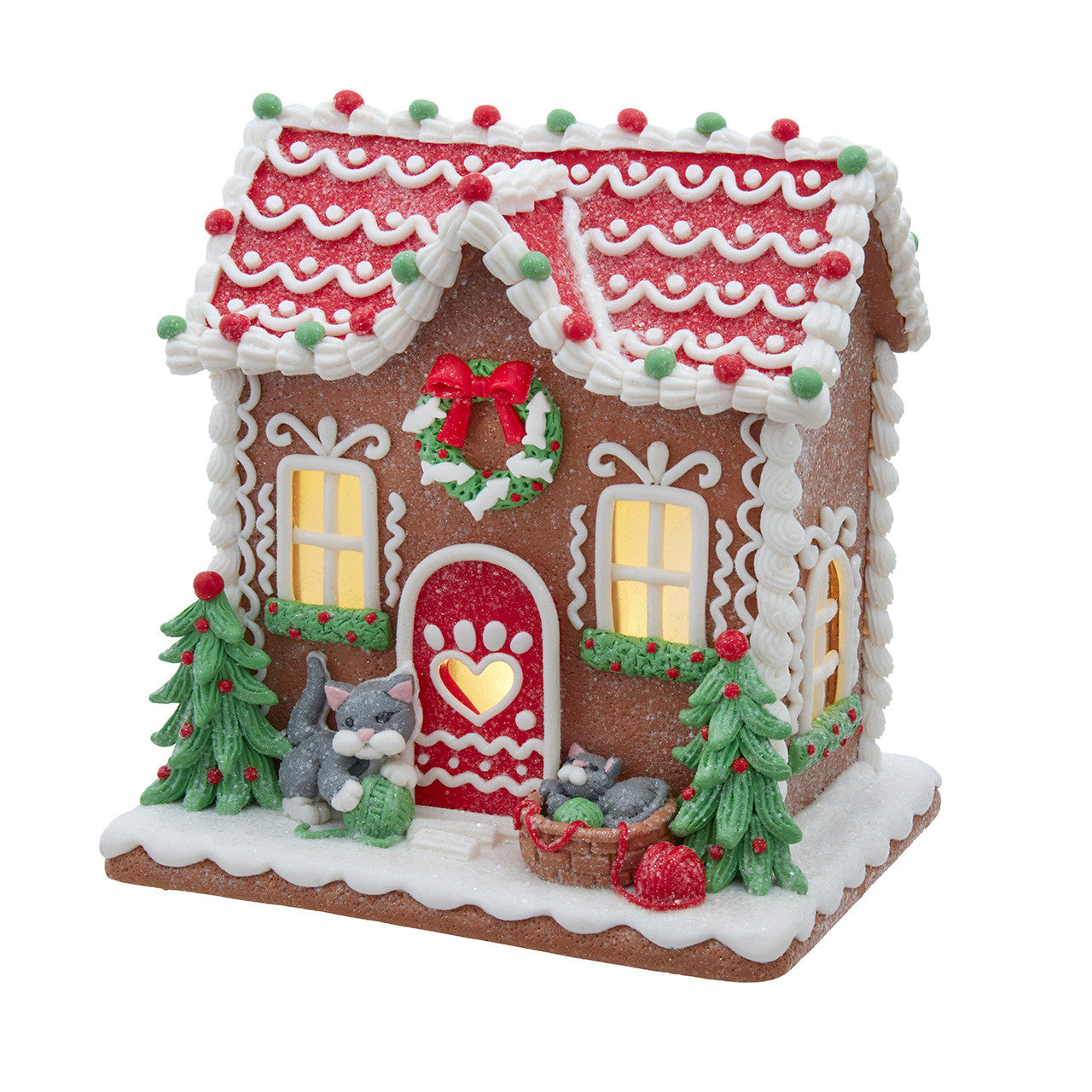 Kurt Adler 8" Battery Operated LED Gingerbread House With Cat #GBJ0063;Kurt Adler 8" Battery Operated LED Gingerbread House With Cat #GBJ0063;Kurt Adler 8" Battery Operated LED Gingerbread House With Cat #GBJ0063;Kurt Adler 8" Battery Operated LED Gingerbread House With Cat #GBJ0063;Kurt Adler 8" Battery Operated LED Gingerbread House With Cat #GBJ0063;Kurt Adler 8" Battery Operated LED Gingerbread House With Cat #GBJ0063