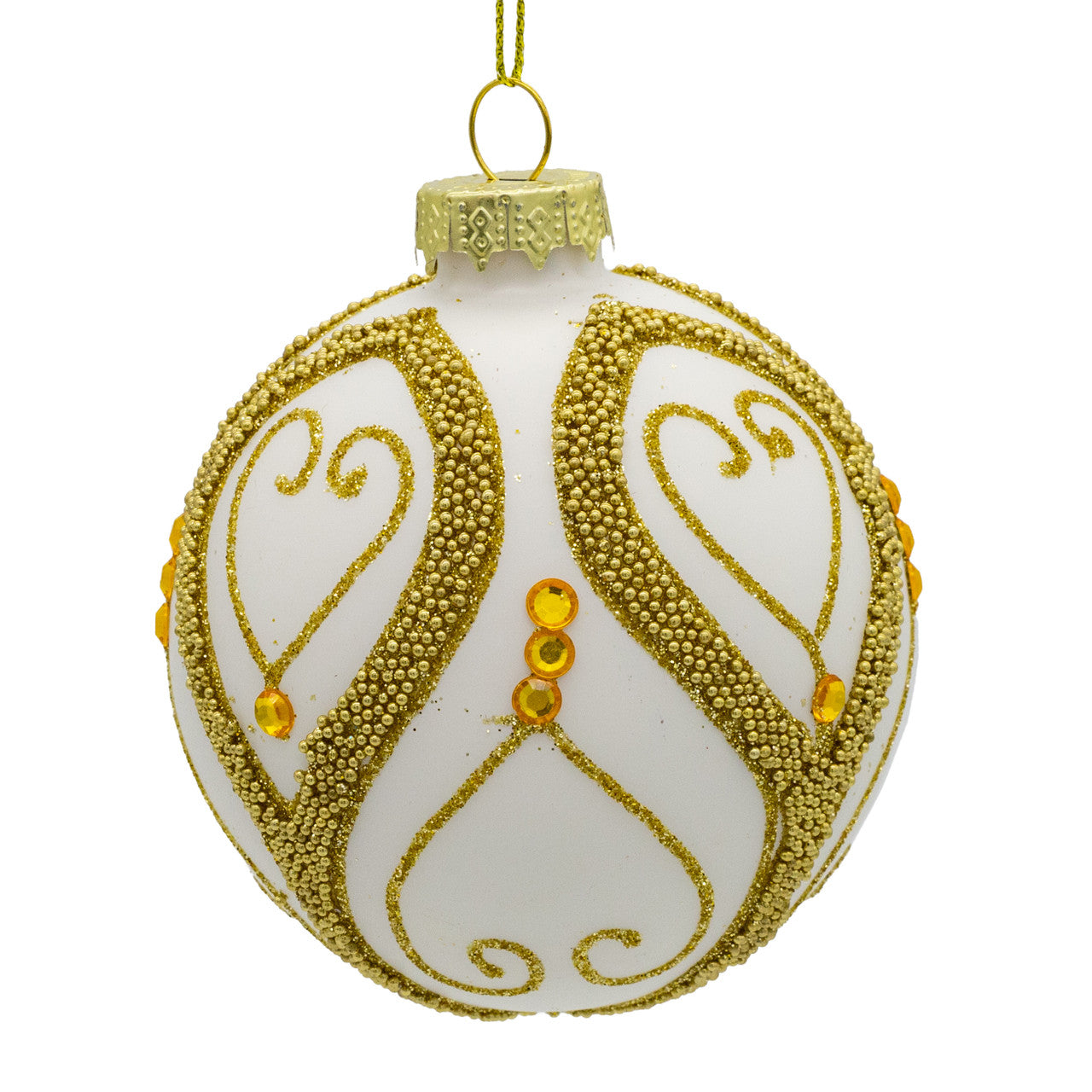 Kurt Adler 80MM Glass White Balls With Silver & Gold Beads & Gems Ornament Set, 6-Pieces #GG1121;Kurt Adler 80MM Glass White Balls With Silver & Gold Beads & Gems Ornament Set, 6-Pieces #GG1121;Kurt Adler 80MM Glass White Balls With Silver & Gold Beads & Gems Ornament Set, 6-Pieces #GG1121;Kurt Adler 80MM Glass White Balls With Silver & Gold Beads & Gems Ornament Set, 6-Pieces #GG1121;Kurt Adler 80MM Glass White Balls With Silver & Gold Beads & Gems Ornament Set, 6-Pieces #GG1121