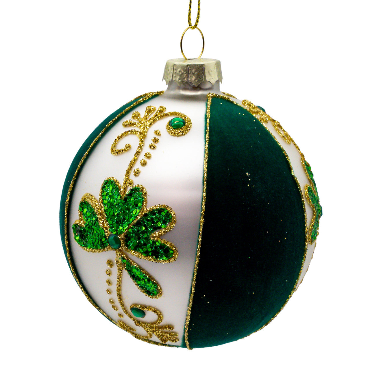 Kurt Adler 80MM Glass Flocked Green & White With Shamrocks Ball Ornaments, 6-Piece Set #GG1132;Kurt Adler 80MM Glass Flocked Green & White With Shamrocks Ball Ornaments, 6-Piece Set #GG1132;Kurt Adler 80MM Glass Flocked Green & White With Shamrocks Ball Ornaments, 6-Piece Set #GG1132;Kurt Adler 80MM Glass Flocked Green & White With Shamrocks Ball Ornaments, 6-Piece Set #GG1132;Kurt Adler 80MM Glass Flocked Green & White With Shamrocks Ball Ornaments, 6-Piece Set #GG1132