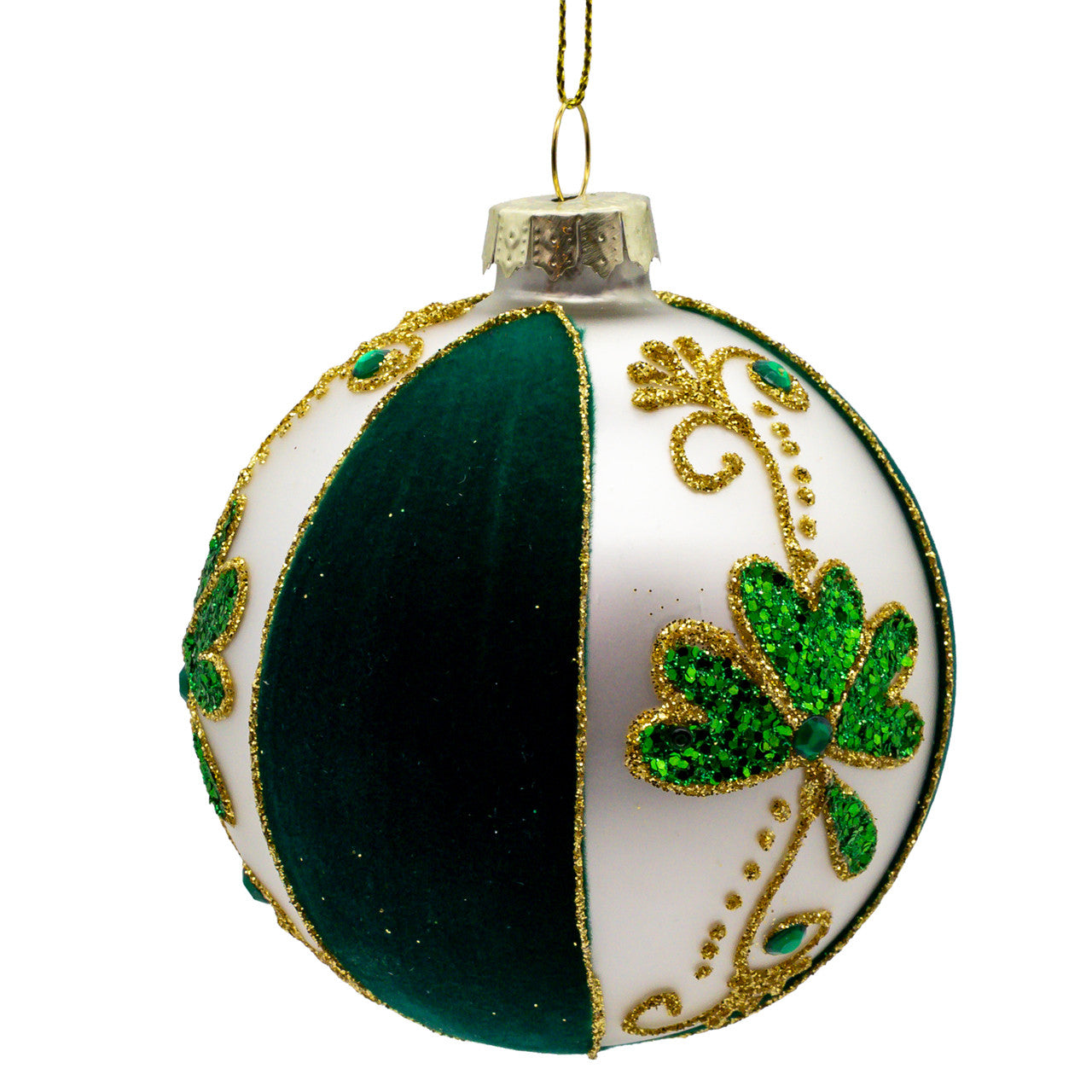 Kurt Adler 80MM Glass Flocked Green & White With Shamrocks Ball Ornaments, 6-Piece Set #GG1132;Kurt Adler 80MM Glass Flocked Green & White With Shamrocks Ball Ornaments, 6-Piece Set #GG1132;Kurt Adler 80MM Glass Flocked Green & White With Shamrocks Ball Ornaments, 6-Piece Set #GG1132;Kurt Adler 80MM Glass Flocked Green & White With Shamrocks Ball Ornaments, 6-Piece Set #GG1132;Kurt Adler 80MM Glass Flocked Green & White With Shamrocks Ball Ornaments, 6-Piece Set #GG1132