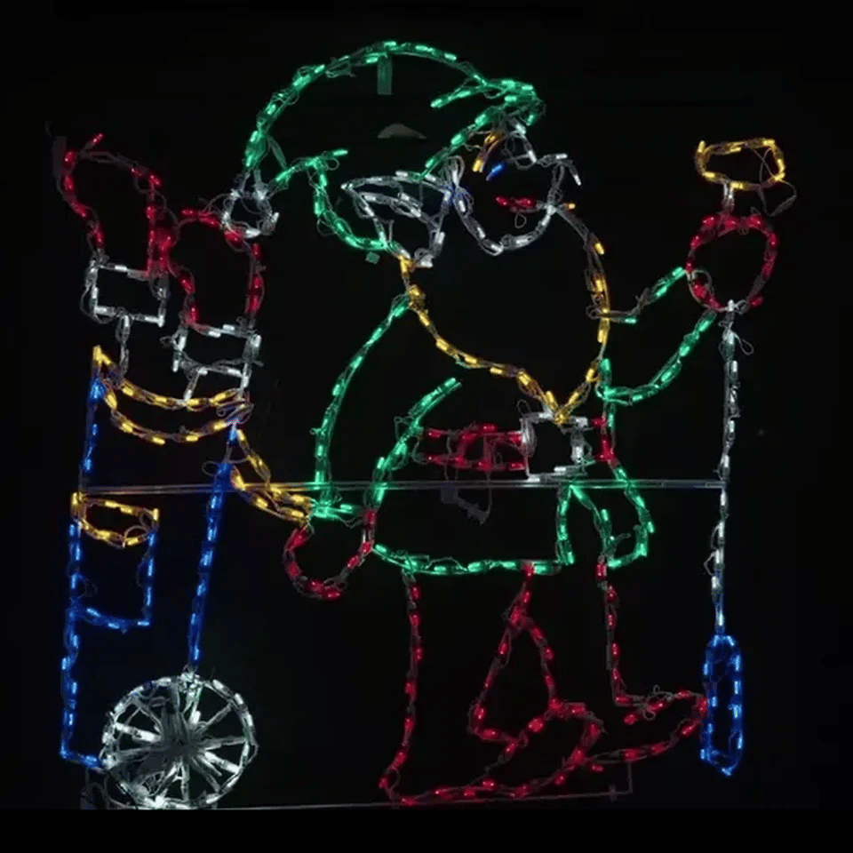 Brite Ideas 54" Golfing Elf Animated LED Display GLE40
