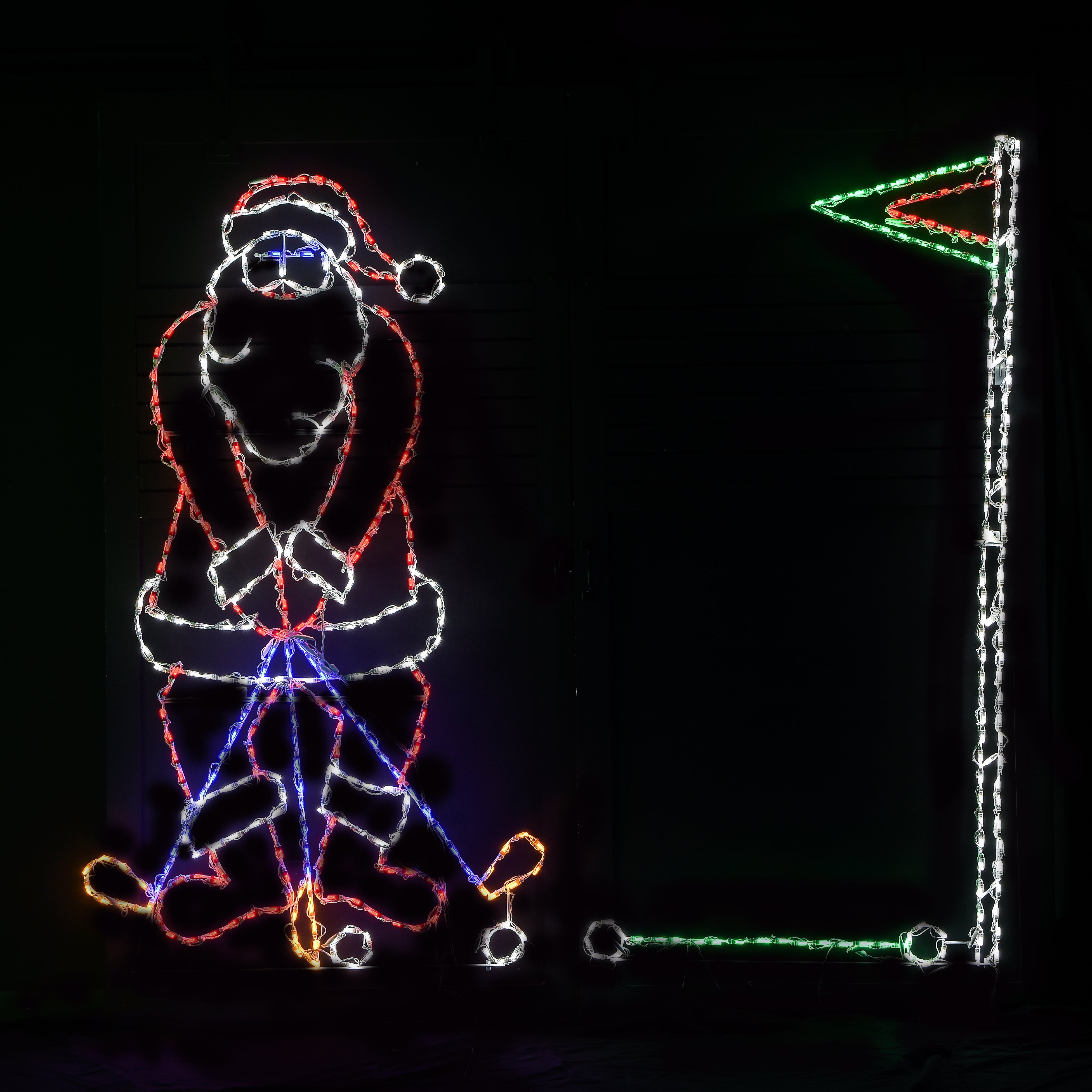 Brite Ideas 86" Golfing Santa Animated LED Display GS72