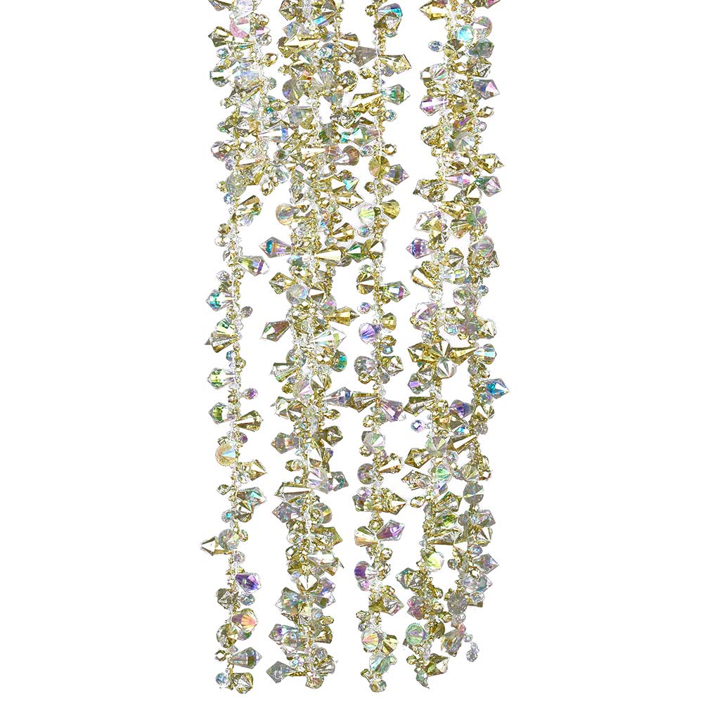 9ft Iridescent/Gold Bead Orament