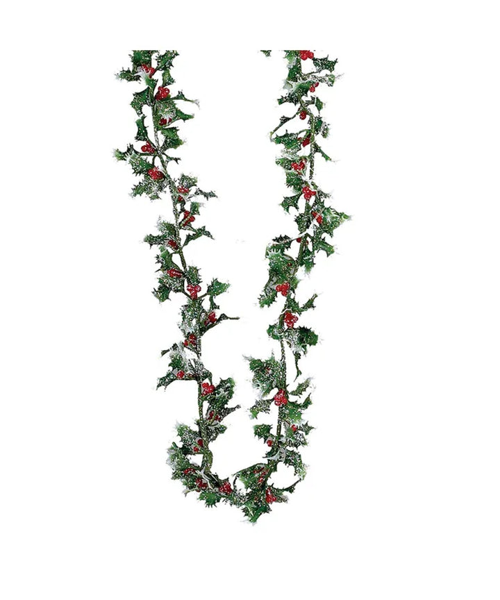 9ft Mini Laser Holly Garland