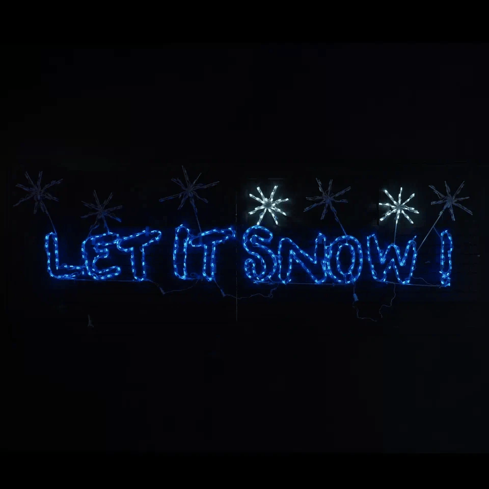 Brite Ideas 153" Let It Snow Animated LED Sign LETITSNOW
