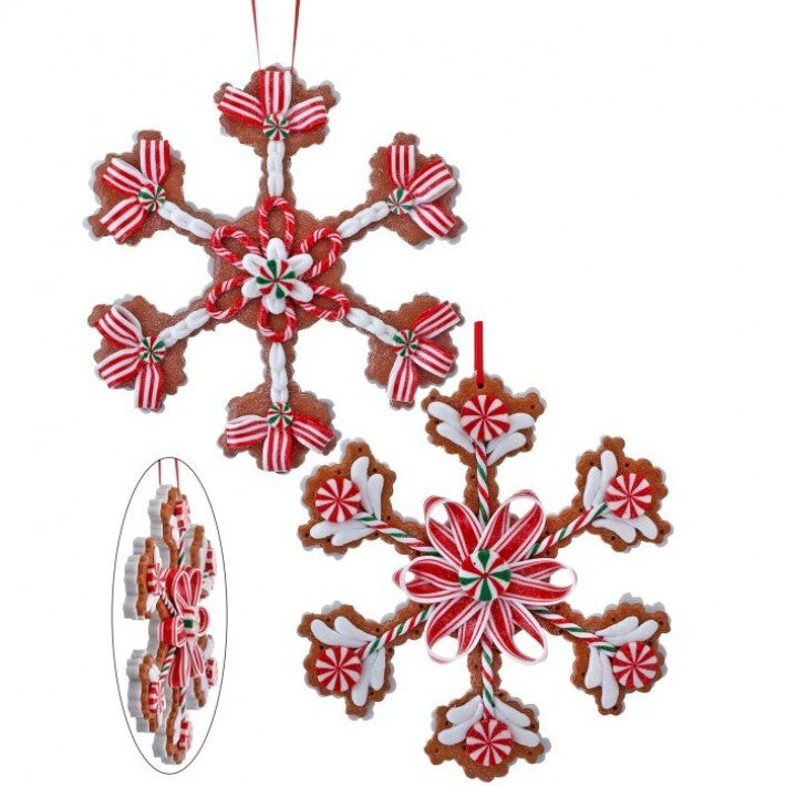 8.5" Candy Snowflake Ornament, 2 Assorted # MTX59945_MULT