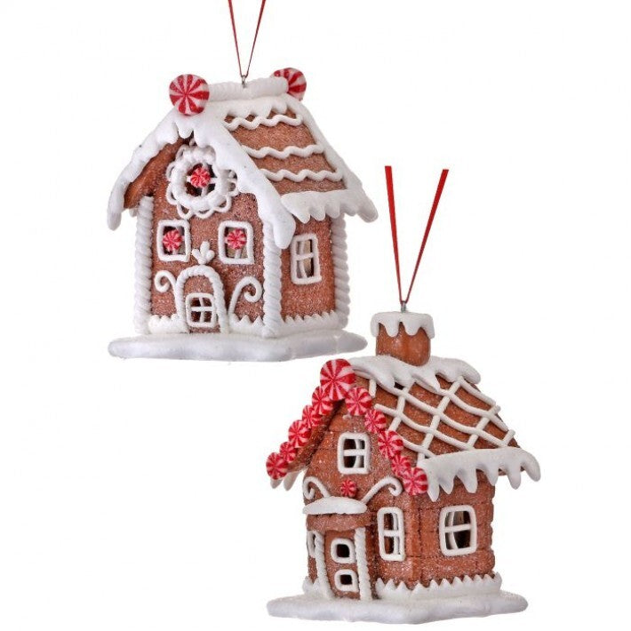 4" Gingerbread House Ornament, 2 Assorted # MTX59950_MULT